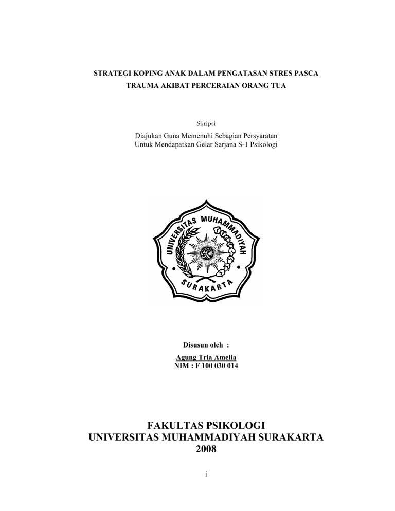 Fakultas Psikologi Universitas Muhammadiyah Surakarta 2008