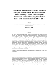 Pengaruh Kepemilikan Manajerial, Financial Strength, Profit Growth