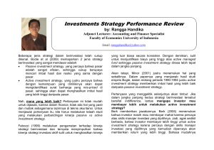 Investments Strategy Performance Review