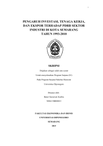 pengaruh investasi, tenaga kerja, dan ekspor