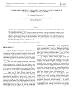 Jurnal Ilmu Manajemen Volume 4 Nomor 2