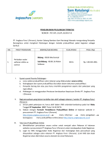 PENGUMUMAN PELELANGAN TERBATAS NOMOR : PST.AP1.151