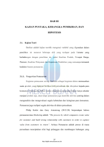 BAB III KAJIAN PUSTAKA, KERANGKA PEMIKIRAN, DAN HIPOTESIS