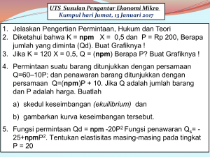 1. Jelaskan Pengertian Permintaan, Hukum dan Teori 2. Diketahui