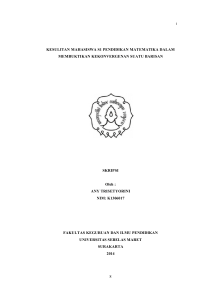 i 8 KESULITAN MAHASISWA S1 PENDIDIKAN MATEMATIKA