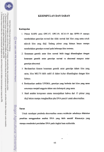 Analisis Genotipe Normal dan Abnormal Pada Klon