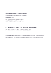 laporan tahunan - PT Indo Komoditi Korpora Tbk
