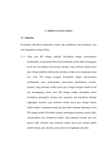 V. SIMPULAN DAN SARAN 5.1 Simpulan Kesimpulan dihasilkan