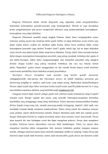 Differential Diagnosis Huntington`s Disease Diagnosa Diferensial