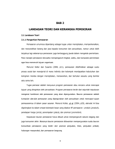 BAB 2 LANDASAN TEORI DAN KERANGKA PEMIKIRAN