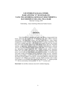 uji sterilitas kasa steril dari apotek “z” di