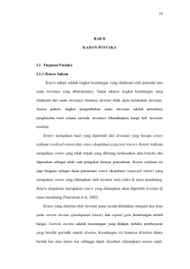 14 BAB II KAJIAN PUSTAKA 2.1 Tinjauan Pustaka 2.1.1 Return