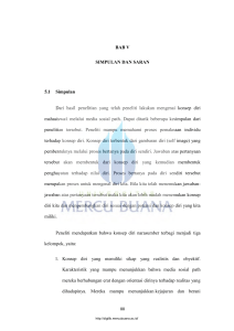 BAB V SIMPULAN DAN SARAN 5.1 Simpulan Dari hasil penelitian