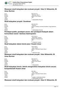 Wawasan studi kelayakan dan evaluasi proyek