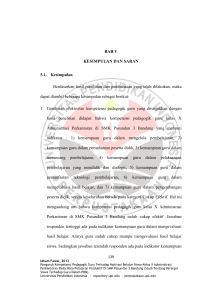 BAB V KESIMPULAN DAN SARAN 5.1