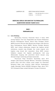 rencana kerja kecamatan tajurhalang kabupaten bogor