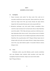 79 BAB V KESIMPULAN DAN SARAN 5.1. Kesimpulan 1. Respon