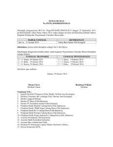 PENGUMUMAN No. PENG-010/DIR/KPEI/0114 Menunjuk