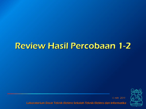 Review Hasil Percobaan 1-3 - Labdasar Teknik Elektro STEI ITB