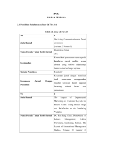 BAB 2 KAJIAN PUSTAKA 2.1 Penelitian Sebelumnya