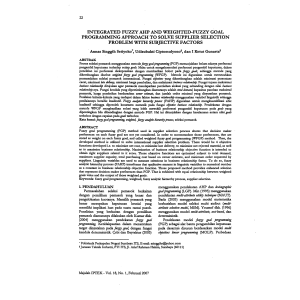 integrated fuzzy ahp and weighted-fuzzy goal