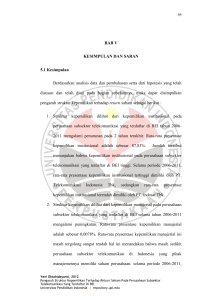 BAB V KESIMPULAN DAN SARAN 5.1 Kesimpulan