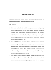 V. SIMPULAN DAN SARAN Berdasarkan uraian hasil analisis