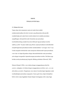 BAB II. TINJAUAN PUSTAKA 2.1. Return On Asset Tujuan dasar dari