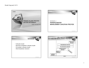 perencanaan manajemen cakupan proyek