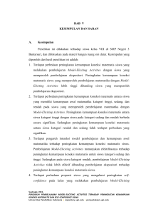 BAB V KESIMPULAN DAN SARAN A. Kesimpulan