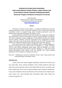 pengaruh ketidakpuasan konsumen, kebutuhan