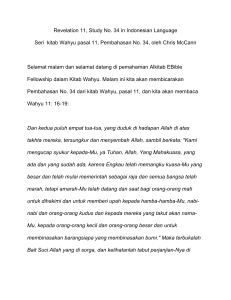 Revelation 11, Study No. 34 in Indonesian Language Seri kitab