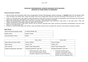 of 78 CHECKLIST PENGUNGKAPAN LAPORAN KEUANGAN