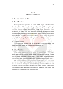 BAB III METODE PENELITIAN A. Lokasi dan