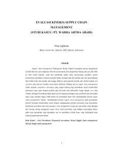 evaluasi kinerja supply chain management (studi