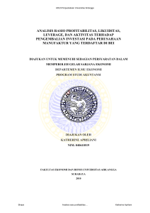 analisis rasio profitabilitas, likuiditas, leverage, dan aktivitas