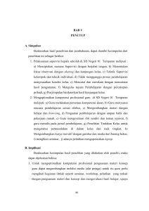 BAB V PENUTUP A. Simpulan Berdasarkan hasil penelitian dan