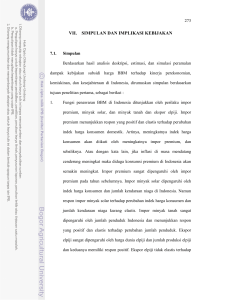 vii. simpulan dan implikasi kebijakan