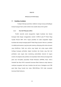 10 BAB II TINJAUAN PUSTAKA 2.1 Penelitian Terdahulu Terdapat