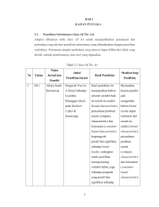 7 BAB 2 KAJIAN PUSTAKA 2.1. Penelitian Sebelumnya