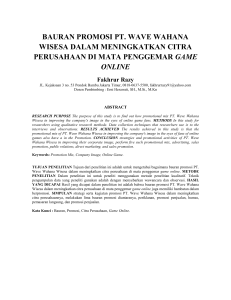 bauran promosi pt. wave wahana wisesa dalam meningkatkan citra