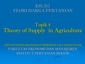Theory of Supply