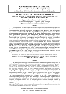 jurnal riset pendidikan matematika