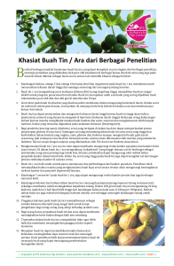 Khasiat Buah Tin / Ara dari Berbagai Penelitian