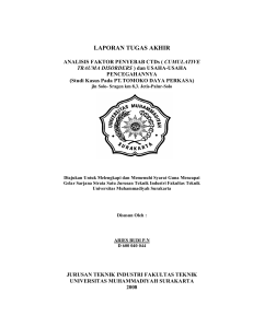 laporan tugas akhir - Universitas Muhammadiyah Surakarta