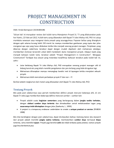 PROJECT MANAGEMENT IN CONSTRUCTION