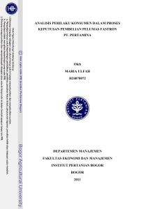 ANALISIS PERILAKU KONSUMEN DALAM