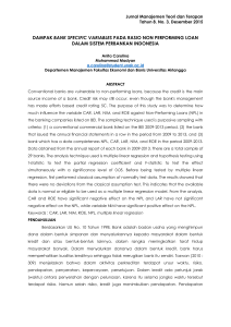 dampak bank specific variables pada rasio non