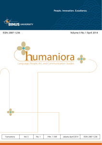 umaniora - BINUS Journal