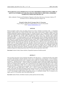 Jurnal Analisis, Juni 2014, Vol. 3 No. 1 : 57 – 63